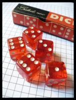 Dice : Dice - 6D Pipped - Red Cheat Dice Set of 5 Crisloid in Box